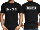 SAMCRO Logo T-shirt Sons of Anarchy Inspired Motorcycle Biker Tee Chopper Men's Top
